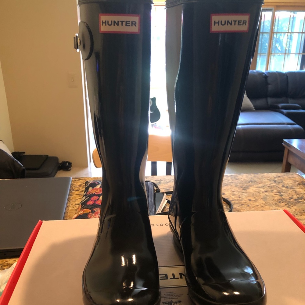 Girls Black Hunter Rain boots